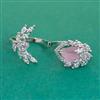 American Diamond Adjustable Ring with Rhodium Plating