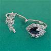 American Diamond Adjustable Ring with Rhodium Plating