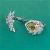 American Diamond Adjustable Ring with Rhodium Plating
