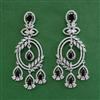 American Diamond Classic Earring with Rhodium Plating