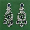 American Diamond Classic Earring with Rhodium Plating