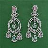American Diamond Classic Earring with Rhodium Plating