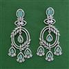 American Diamond Classic Earring with Rhodium Plating