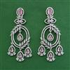 American Diamond Classic Earring with Rhodium Plating