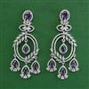 American Diamond Classic Earring with Rhodium Plating