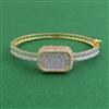 American Diamond Openable kada with Rhodium Plating 2 Tone Plating