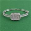 American Diamond Openable kada with Rhodium Plating 2 Tone Plating