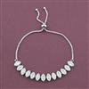 American Diamond Adjustable Bracelet with Rhodium Plating 2 Tone Plating Mehndi Plating