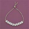 American Diamond Adjustable Bracelet with Rhodium Plating 2 Tone Plating Mehndi Plating