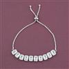 American Diamond Adjustable Bracelet with Rhodium Plating 2 Tone Plating Mehndi Plating