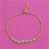 American Diamond Adjustable Bracelet with Rhodium Plating 2 Tone Plating Mehndi Plating