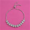 American Diamond Adjustable Bracelet with Rhodium Plating 2 Tone Plating Mehndi Plating