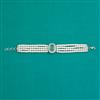 American Diamond Adjustable Bracelet with Rhodium Plating