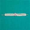 American Diamond Adjustable Bracelet with Rhodium Plating
