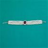 American Diamond Adjustable Bracelet with Rhodium Plating