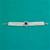 American Diamond Adjustable Bracelet with Rhodium Plating