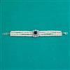 American Diamond Adjustable Bracelet with Rhodium Plating