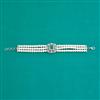 American Diamond Adjustable Bracelet with Rhodium Plating