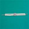 American Diamond Adjustable Bracelet with Rhodium Plating