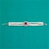 American Diamond Adjustable Bracelet with Rhodium Plating