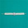 American Diamond Adjustable Bracelet with Rhodium Plating