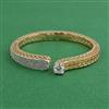 American Diamond Openable kada with Rhodium Plating Carat Plating