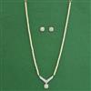 American Diamond Moti Pendant Set with Carat Plating