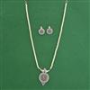 American Diamond Moti Pendant Set with Carat Plating
