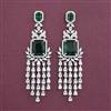 American Diamond Classic Earring with Rhodium Plating