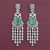 American Diamond Classic Earring with Rhodium Plating