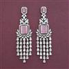 American Diamond Classic Earring with Rhodium Plating