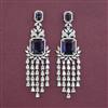American Diamond Classic Earring with Rhodium Plating