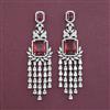 American Diamond Classic Earring with Rhodium Plating