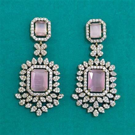 American Diamond Classic Earring with Mehndi Plating