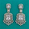 American Diamond Classic Earring with Mehndi Plating