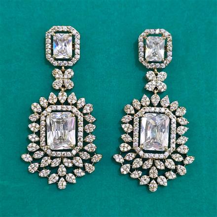 American Diamond Classic Earring with Mehndi Plating