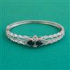American Diamond Openable kada with Rhodium Plating