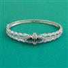 American Diamond Openable kada with Rhodium Plating