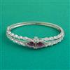 American Diamond Openable kada with Rhodium Plating