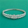 American Diamond Openable kada with Rhodium Plating