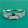 American Diamond Openable kada with Rhodium Plating