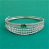 American Diamond Openable kada with Rhodium Plating