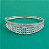 American Diamond Openable kada with Rhodium Plating