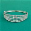 American Diamond Openable kada with Rhodium Plating