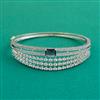 American Diamond Openable kada with Rhodium Plating