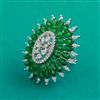 American Diamond Adjustable Ring with Rhodium Plating