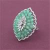 American Diamond Adjustable Ring with Rhodium Plating