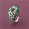 American Diamond Adjustable Ring with Rhodium Plating