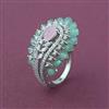 American Diamond Adjustable Ring with Rhodium Plating