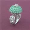 American Diamond Adjustable Ring with Rhodium Plating